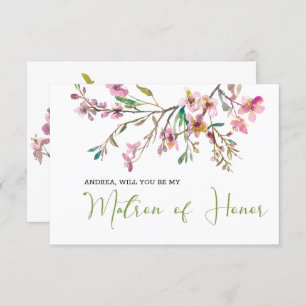 Will You Be My Matron of Honor Cherry Blossom
