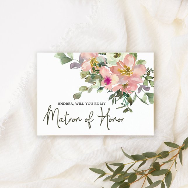 Will You Be My Matron of Honor Eggshell and Blush  (Creator Uploaded)