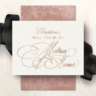 Will You Be My Matron of Honor Foil Card