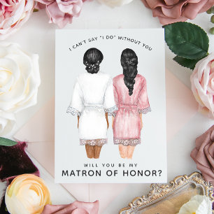 Will You Be My Matron of Honor? Girls in Robes Inv Invitation