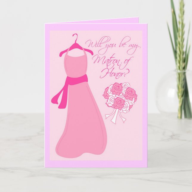 Will you be my Matron of Honor? Invitation (Front)