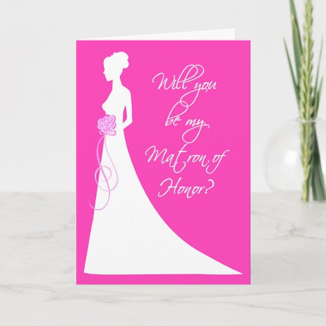 Will You Be My Matron of Honor? Invitation (Front)