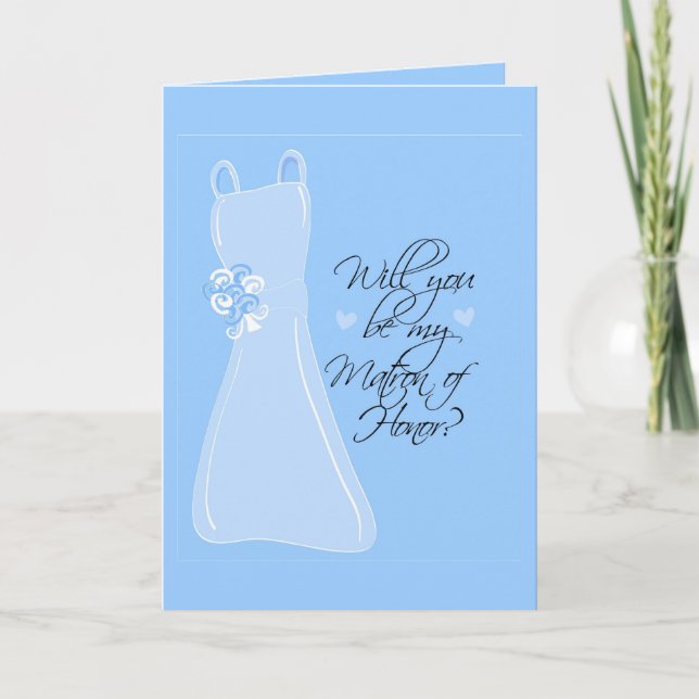 "Will you be my Matron of Honor?" Invitation (Front)
