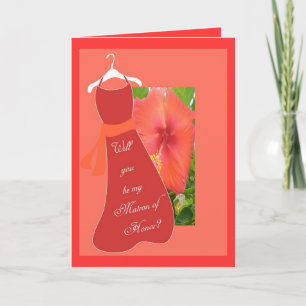 Will you be my Matron of Honor? Invitation