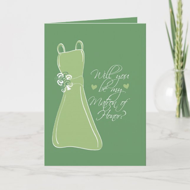 "Will you be my Matron of Honor?" Invitation (Front)
