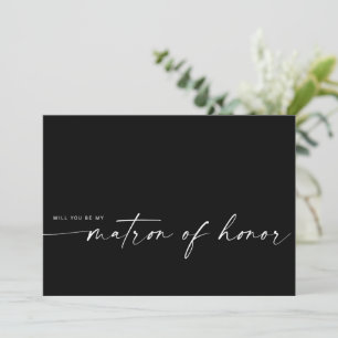 Will You Be My Matron of Honor Modern Black