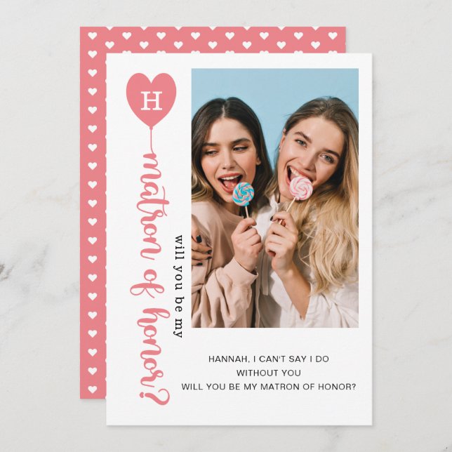 Will You Be My Matron of Honor Photo  (Front/Back)