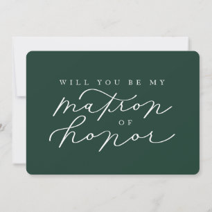 Will You Be My Matron of Honor Photo Proposal Card