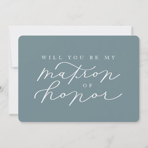 Will You Be My Matron of Honor Photo Proposal Card