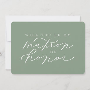 Will You Be My Matron of Honor Photo Proposal Card