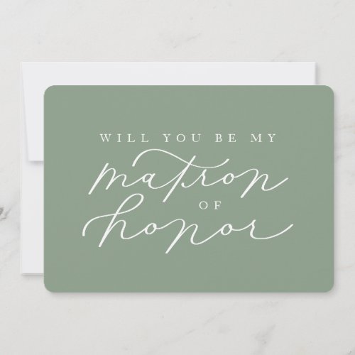 Will You Be My Matron of Honor Photo Proposal Card