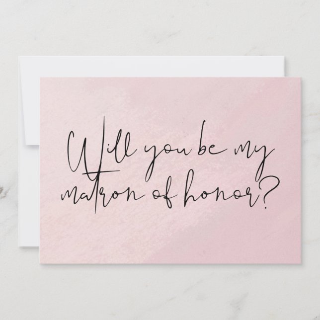 Will you be my Matron of Honor Postcard (Front)