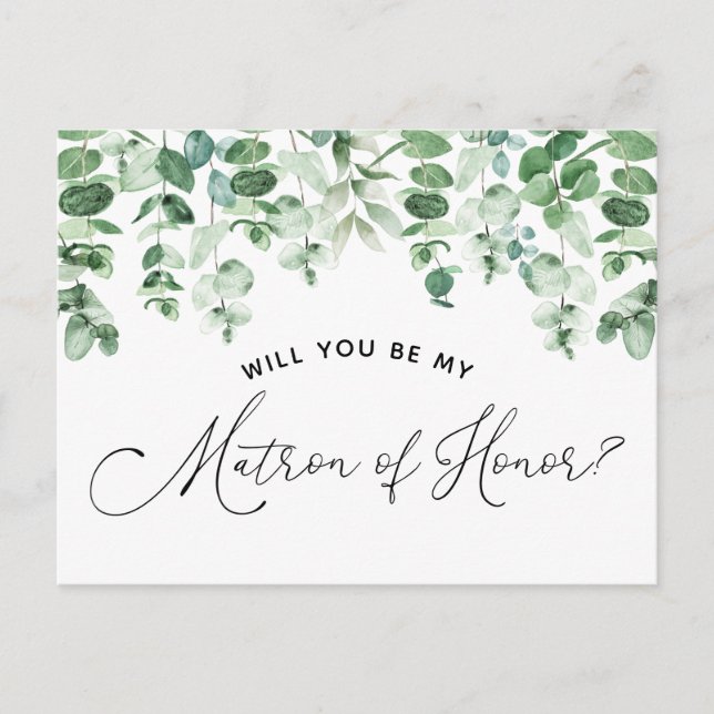Will You be My Matron of Honor Proposal Card (Front)