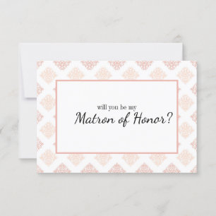Will You Be My Matron of Honor Soft Peachy Blush