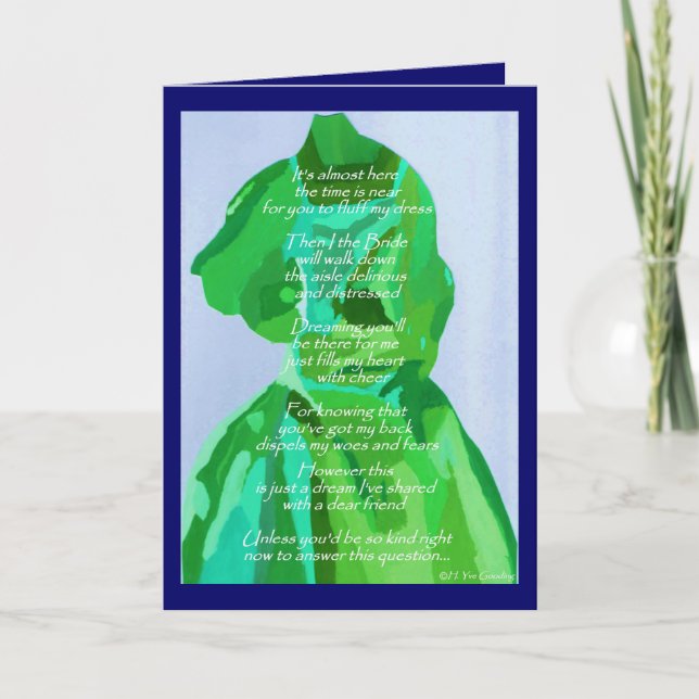 Will You Be My Matron Of Honor Spring/Summer Card (Front)