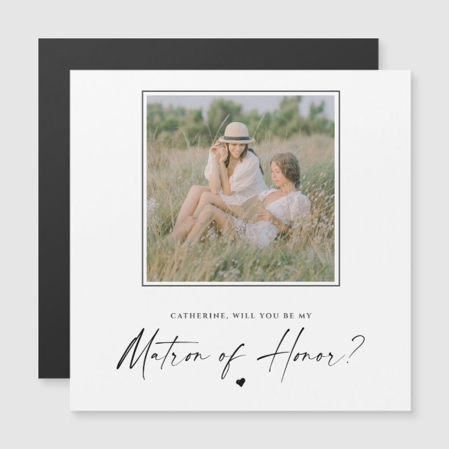 Will You Be My Matron of Honor Wedding Photo  (Front/Back)