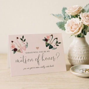 Will You Be My Matron of Honor? Wedding Proposal Card