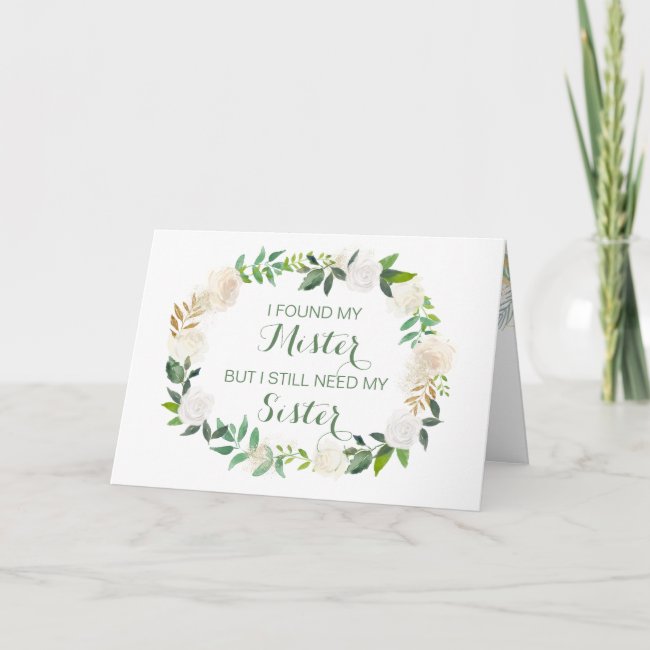 Will you be my Matron of Honor white floral Invitation