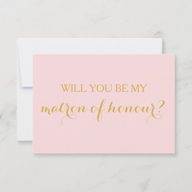 Will You Be My Matron of Honour Card Bridal Party (Front)