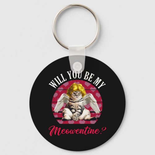 Will You Be My Meowentine Keychain