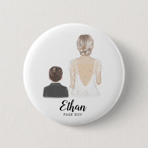 Will You Be My Page Boy Proposal Badge Button