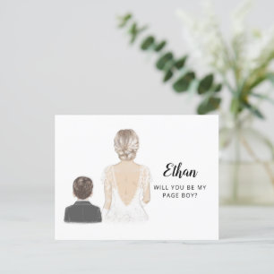 Will You Be My Page Boy Proposal Postcard
