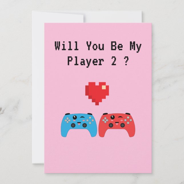 Will You Be My Player 2 ? Holiday Card (Front)
