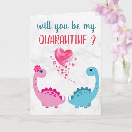 Will You Be My Quarantine Funny Valentines Day Card