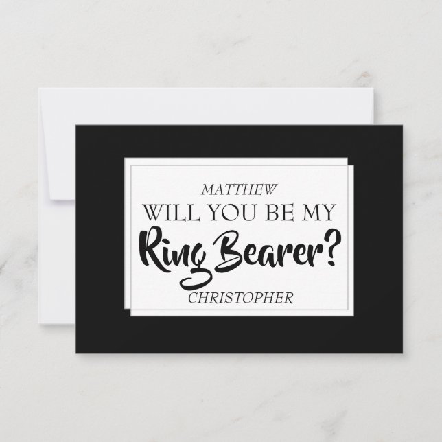 Will You Be My Ring Bearer Card (Front)