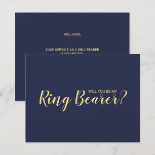 Will You Be My Ring Bearer? Elegant Proposal Invitation