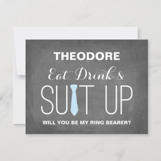 Will you be my Ring Bearer ? | Groomsman Invitation (Front)