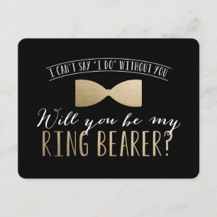 Will you be my Ring Bearer ? Groomsmen Invitation