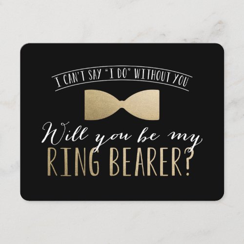 Will you be my Ring Bearer ? | Groomsmen Invitation