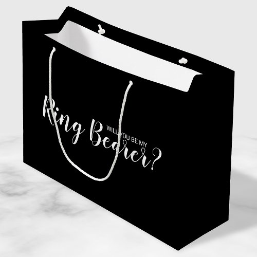 Will You Be My Ring Bearer Modern Proposal Large Gift Bag