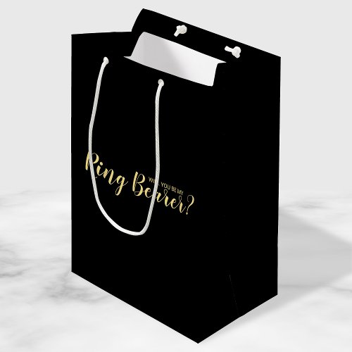 Will You Be My Ring Bearer Modern Proposal Medium Gift Bag