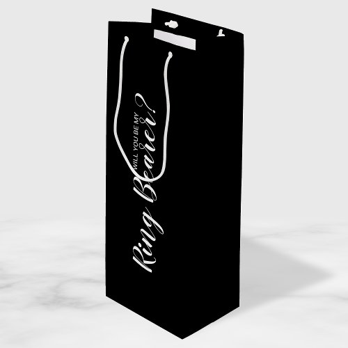 Will You Be My Ring Bearer Modern Proposal Wine Gift Bag
