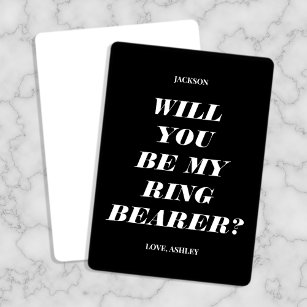 Will You Be My Ring Bearer? Modern Text Invitation