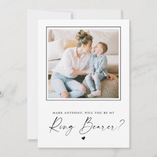 Will You Be My Ring Bearer Proposal Photo Card