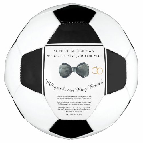 Will you be my Ring Bearer Proposal  Soccer Ball