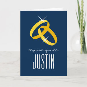 Will you be my ring bearer request card