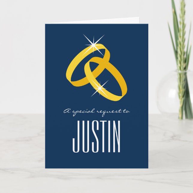 Will you be my ring bearer request card (Front)