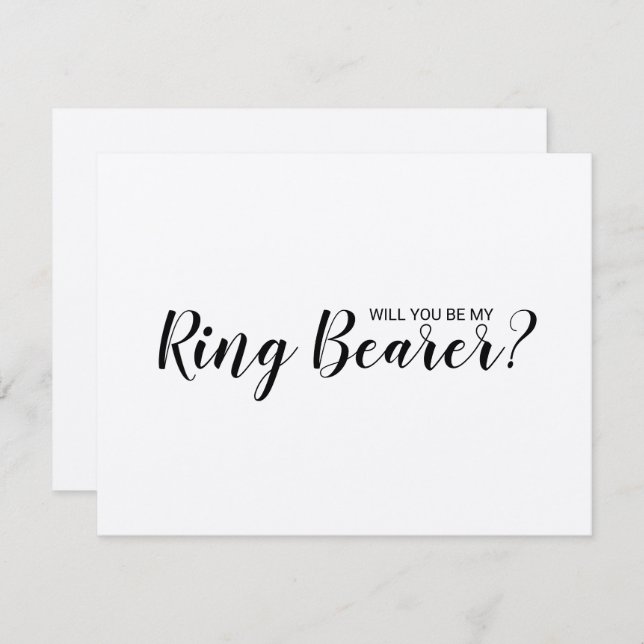 Will You Be My Ring Bearer? Rustic Kraft Paper Invitation (Front/Back)