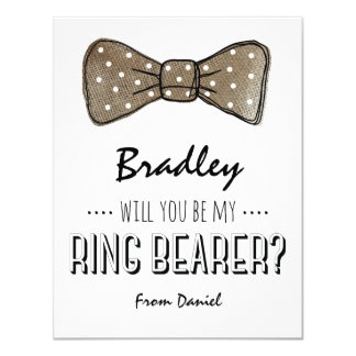 Will You Be My Ring Bearer? | Rustic Wedding Card