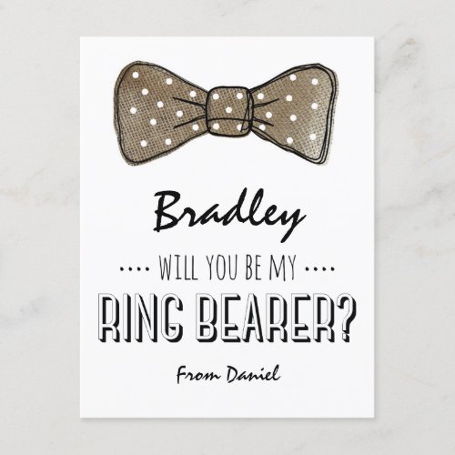 Will You Be My Ring Bearer? | Rustic Wedding Invitation
