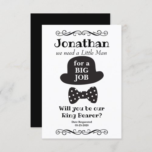 Will You Be My Ring Bearer Vintage Style Invitation