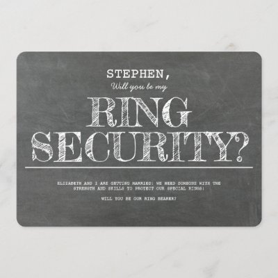 Will You Be My Ring Security Funny Proposal Invitation
