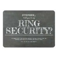 Will You Be My Ring Security Funny Proposal Invitation