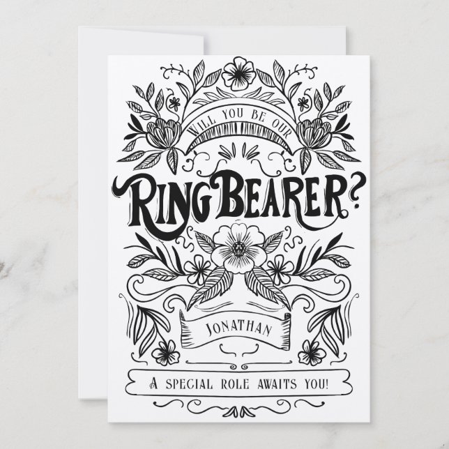 will you be my ringbearer? invitation (Front)