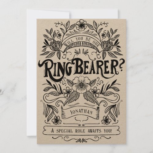 will you be my ringbearer invitation