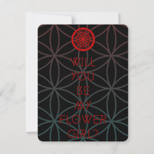 will you be my sacred flower girl? invitation